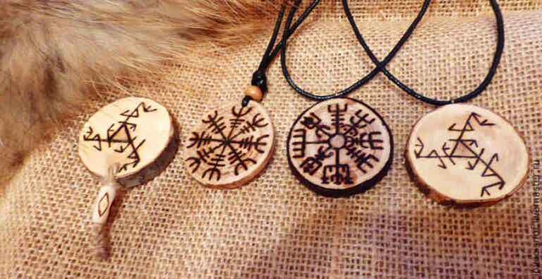 pendants with runes as amulets of success